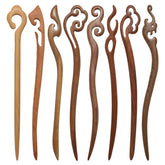 Ngdhkd baguettes cheveux bois de pêche gravures traditionnelles, allure élégante.
