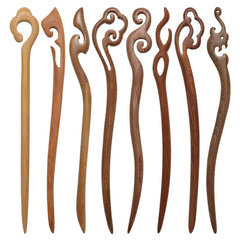 Ngdhkd baguettes cheveux bois de pêche gravures traditionnelles, allure élégante.