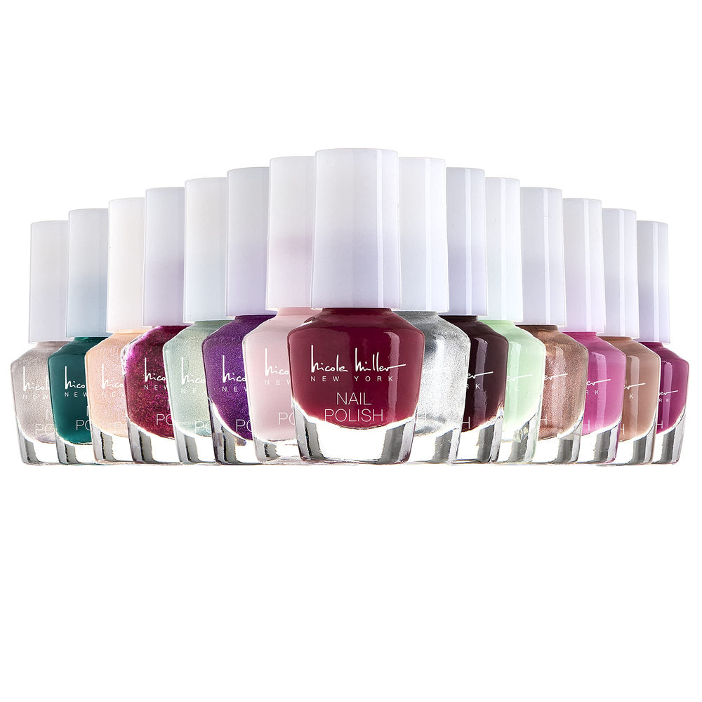 Nicole Miller New York vernis mini variés sur bouteilles, parfait pour tester des looks rapides