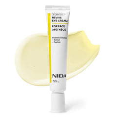 NIDA Revive — bouteille élégante de crème Yeux Visage et Cou pour hydratation durable