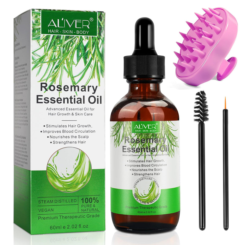 NIFEISHI huile rosmarine – bouteille 60ml prête à nourrir le cuir chevelu.