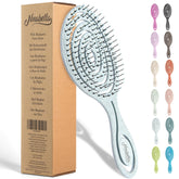 Brosse Ninabella démêlage spirale bleue vue générale démêlage sans douleur.