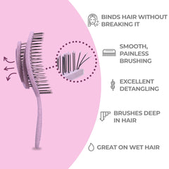 Brosse Ninabella poignée ergonomique assure une prise en main confortable pendant le brossage.