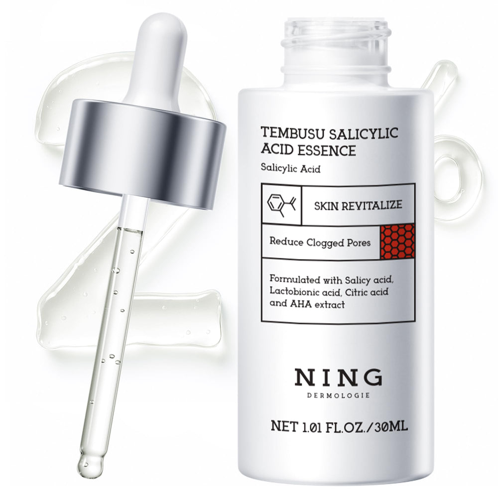 Sérum NING DERMOLOGIE 2% sur flacon, ciblant pores et imperfections