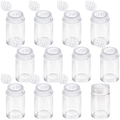 Nirvany pots-poudre mini 10ml avec passoires, parfaits pour poudre libre en déplacement.