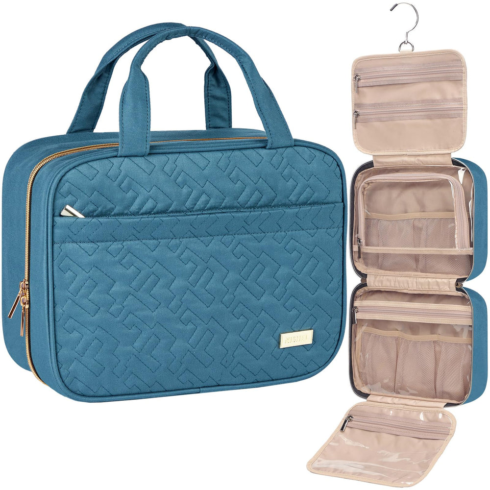 NISHEL trousse de toilette avec poignée pour voyage, accès rapide.