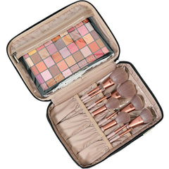 NISHEL sac-maquillage haut compartiment avec pinceaux, rangement propre et pratique.