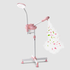Vaporisateur facial Niuadage avec lampe loupe 5x pour inspection précise.