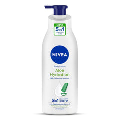 NIVEA Aloe Hydration, bouteille 400 ml prête à hydrater la peau.