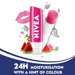 NIVEA baume Lèvres Fruité Pastèque, hydratation légère pour toutes les lèvres.