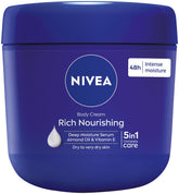 NIVEA Crème Corps Nourrissante à l'huile d'amande, flacon 400 ml, hydratation durable.