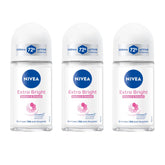 NIVEA Extra Bright vitamin C roll-on bottle showcasing brightening potential for underarms