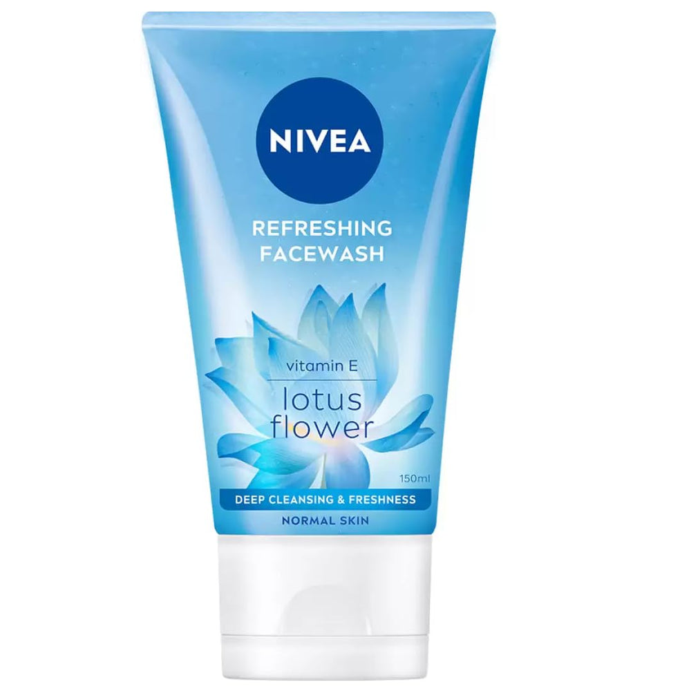 NIVEA gel nettoyant visage rafraîchissant, nettoie en douceur et laisse une sensation de fraicheur.