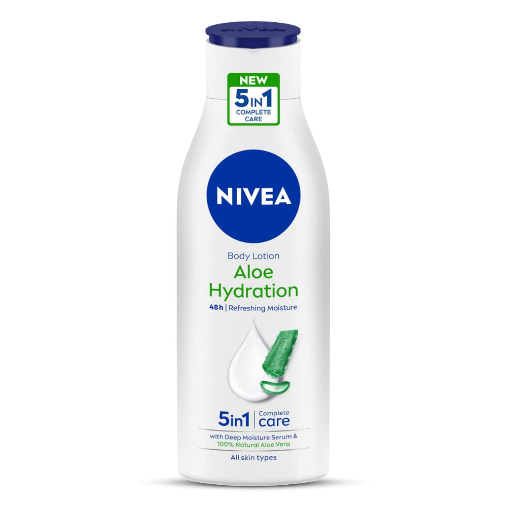 NIVEA Aloe Hydratation bouteille, hydratation rafraîchissante et durable.