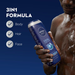 NIVEA MEN Cool Body Wash arôme menthol-yuzu rafraîchissant après la douche.