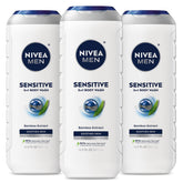 NIVEA MEN Gel douche Sensitive avec extrait bambou — bouteille durable et hydratante.