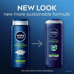 Gel douche NIVEA MEN Max Hydration, texture légère et hydratante.