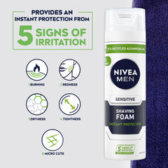 NIVEA MEN Mousse-application rapide offrant un rasage fluide.