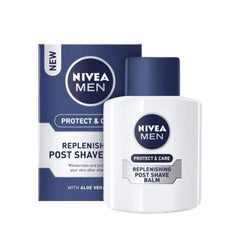 NIVEA Men post-shave balm texture close-up shows creamy formula for calming skin