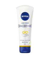 Tube de Crème Mains NIVEA Q10 3 en 1, soin rapide et pratique.