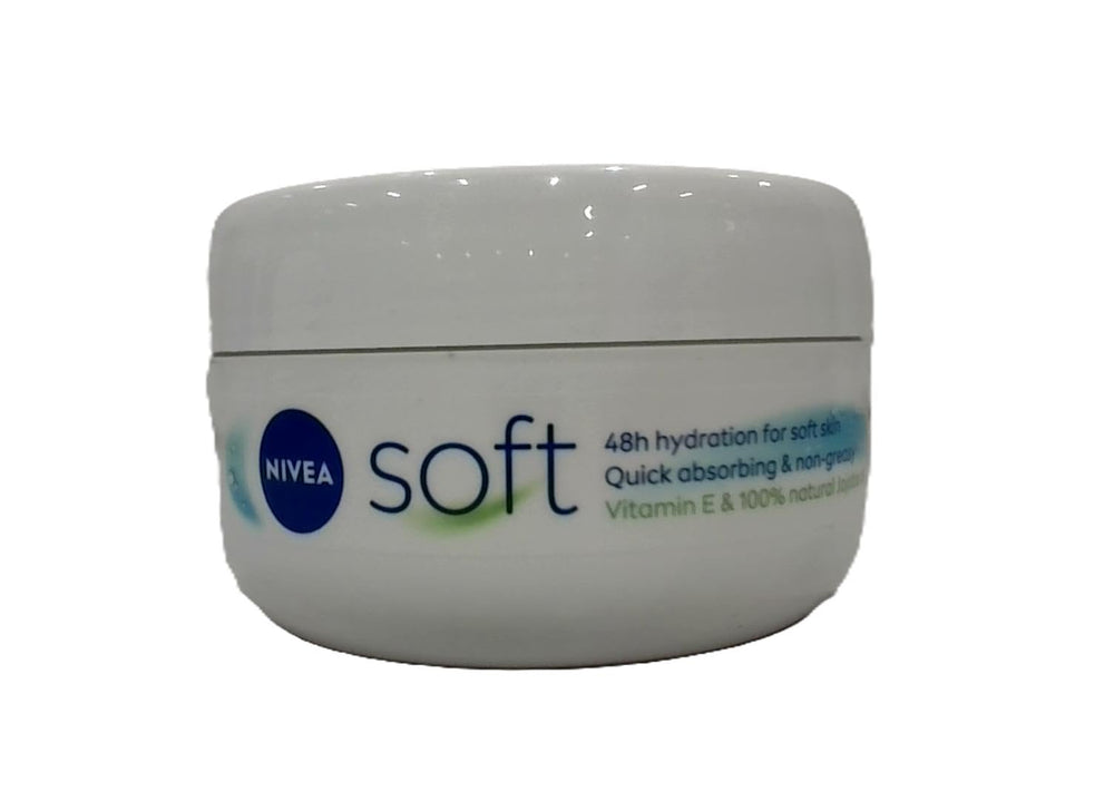 NIVEA Soft, crème hydratante à absorption rapide pour le visage et les mains, hydratation quotidienne.