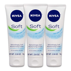 Texture lisse et légère de NIVEA Soft, absorption rapide