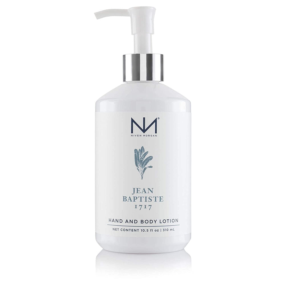 Niven Morgan Jean Baptiste 1717, lotion main et corps, hydratation quotidienne pour la peau