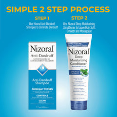 Texture mousse-shampoing Nizoral sur cheveux mouillés pendant lavage.