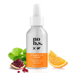 NO B. S. NO BAD STUFF sérum Vitamine C et E, flacon élégant pour peau lumineuse.