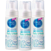 No-Rinse Foaming Body Wash bottle pour for quick waterless cleansing