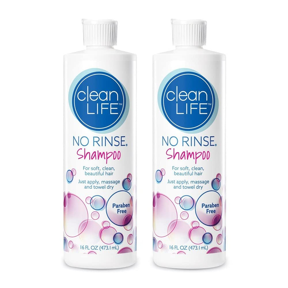 No-Rinse Shampoo bottle pour for effortless rinseless refresh