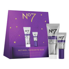 No7 coffret cadeau Retinol emballage élégant prêt à offrir pour découvrir les soins inclus