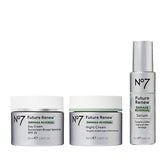 Sérum visage No7 Future Renew - bouteille: absorption rapide et teint éclatant.