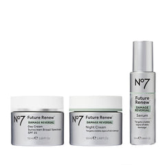 Sérum visage No7 Future Renew - bouteille: absorption rapide et teint éclatant.