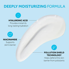 No7 HydraLuminous avec acide hyaluronique 2% pour hydrater en profondeur sur plusieurs couches.