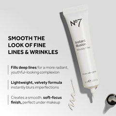 No7 Instant Illusion: texture veloutée, application douce sur les ridules.