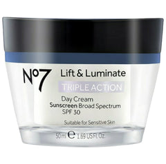 No7 Lift et Luminate crème visage nuit 50 ml, soin réparateur nocturne.