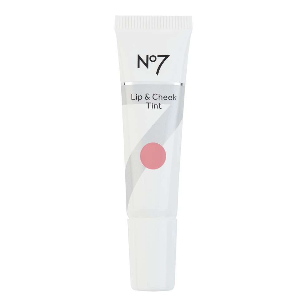 No7 Lip & Cheek Tint flacon Dusk Rose, teinte légère pour lèvres et joues.