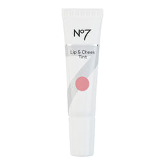 No7 Lip & Cheek Tint flacon Dusk Rose, teinte légère pour lèvres et joues.