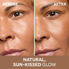 No7 Pro Artist Soft Glow Cream Bronzer sur les joues, couleur douce.