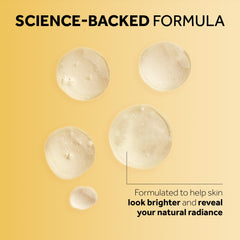 Sérum No7 Radiance+ visage prêt au maquillage après absorption rapide.