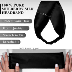 Nochka Fashion bandeau-soie intérieur, doublure satinée réduit les frottements et frisottis.
