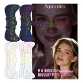 Noerrors taches-de-rousseur arc-en-ciel lumineuses réagissent à la lumière UV pour un effet brillant.