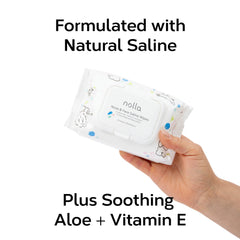 Lingettes Nolla aloe et vitamine E, usage quotidien en déplacement