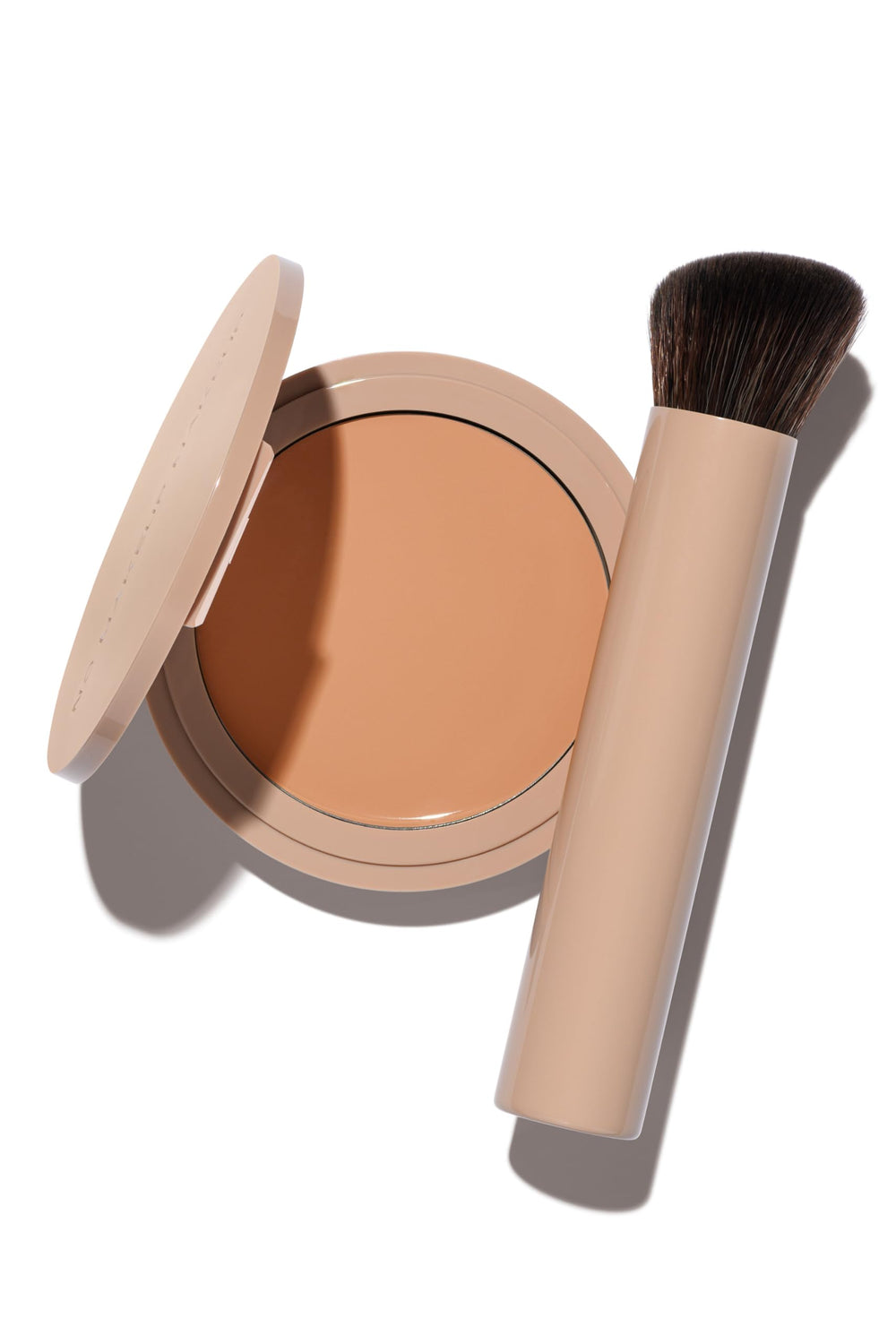 No Makeup Makeup Foundation Duo avec étui et pinceau pour un teint naturel