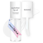 NOONI Appleclear huile lèvres, flacon élégant, hydratation rapide pour lèvres sèches.