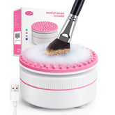 Norate nettoyeur pinceaux maquillage en action, nettoyage rapide et en profondeur.