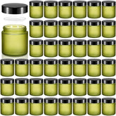 Norme – contenants en verre 4 oz avec couvercle, rangement sûr et réutilisable.