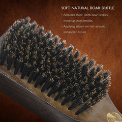 Brosse Norsewood pour barbe et cheveux moyens, montre la texture.