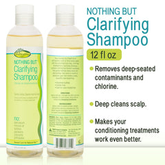 NOTHING BUT clarifiant sans sulfates – application sur cheveux humides pour éliminer les résidus.